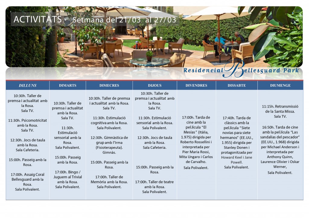 ACTIVITATS bellesguard 21-27