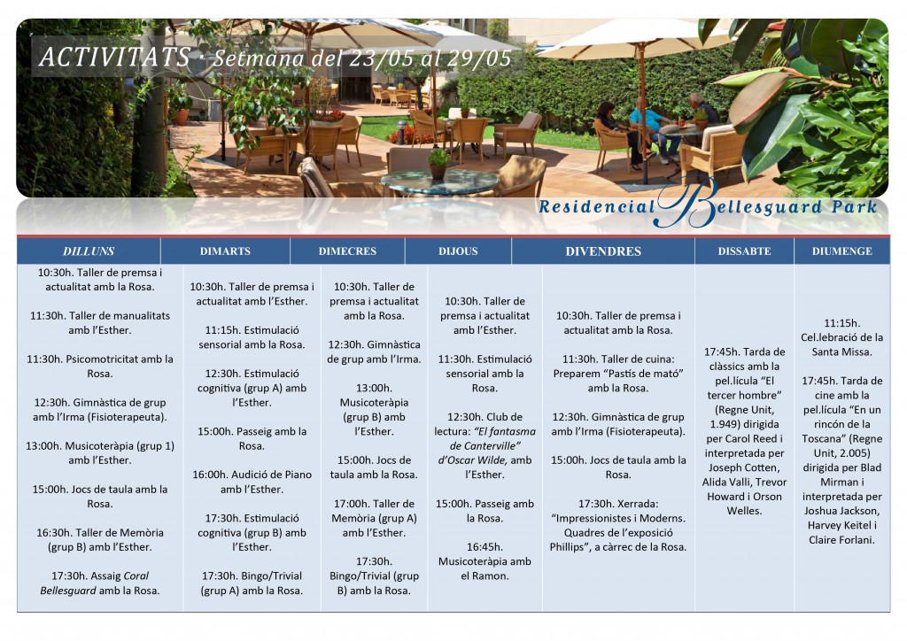 ACTIVITATS bellesguard 23-29