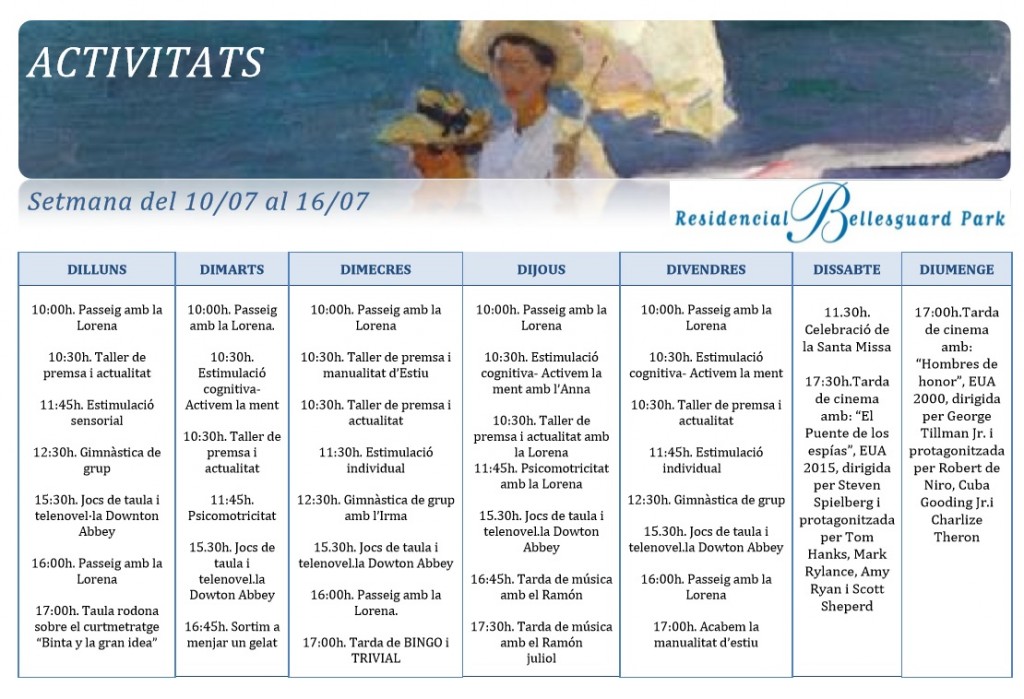 Bellesguard ACTIVITATS