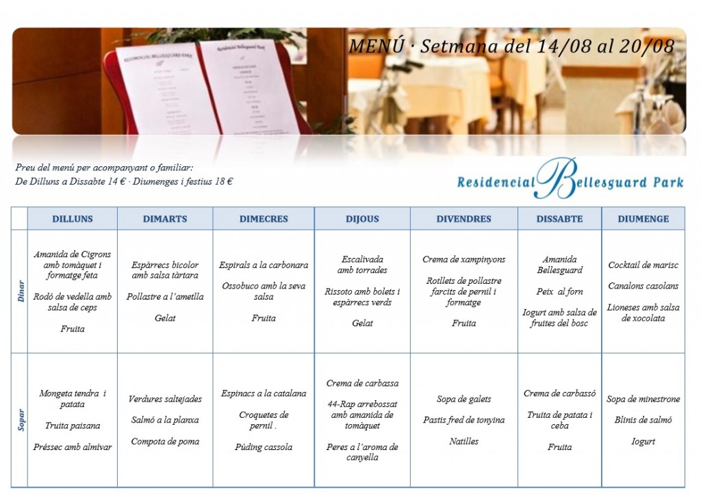MENU BELLESGUARD SEM 2