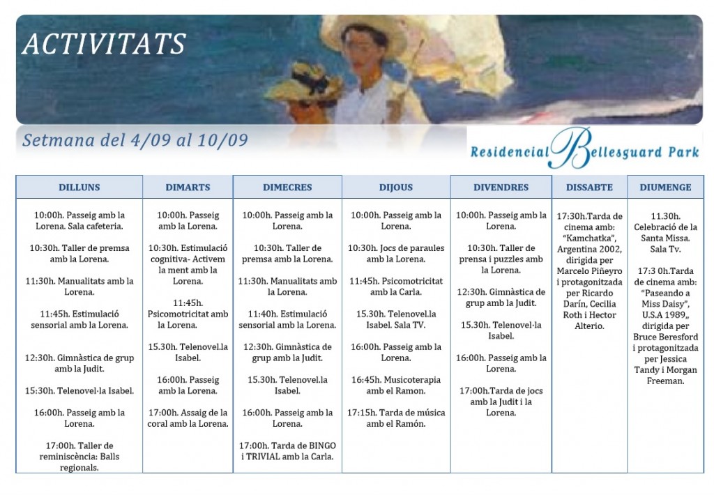 ACTIVITATS BELLESGUARD 4-9